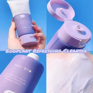 Amino Acid Eggplant Cleanser, Oil Control Deep Cleansing, Blackheads, Hyaluronic Acid, Moisturizing Facial Cleanser